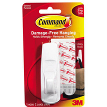 Command Self-Adhesive Hook (White) - 1pc Large - £26.62 GBP