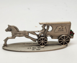 1981 Hallmark Little Gallery Pewter US Mail Horse and Wagon Sentimental Journey - £7.47 GBP