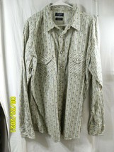 Men&#39;s Dockers Shirt Pearl Snap Buttons Long Sleeve Floral Paisley XL - $22.76