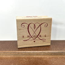 Brenda Walton All Night Media, Wood Rubber Stamp, Amore 173E, Unused - £7.71 GBP