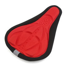 Bicycle Gym Comfort Gel Seat Saddle Cover Cushion For Bicycle Gym Spin -RED - £8.57 GBP