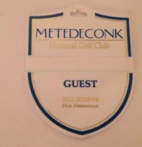 Metedeconk National Golf Club Guest Badge Bill Kriews PGA Professional S... - $246.02 MXN