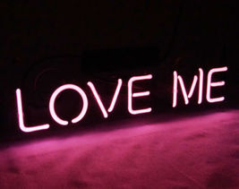 Brand New &#39;Love me&#39; Wedding Sweet Decor Art Real Glass Light Neon Sign 15&quot;x5&quot; - £54.95 GBP