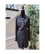 Jennifer Lopez Dress Womens Size XL Black 100% Polyester Long Sleeve wit... - $38.78 CAD