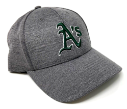 Mlb Oakland Athletics A&#39;s Heather Grey Adjustable Curved Bill Baseball Hat Cap - £13.37 GBP