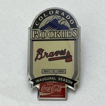 Colorado Rockies Atlanta Braves 1993 Inaugural Season Coca-Cola Coors Pin - £4.68 GBP
