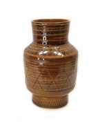 Nuovo Rinascimento Fat Lava Brown Pottery 10.5” Vase Italy Textured MCM ... - £51.43 GBP