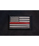 Firefighter Thin Red Line United States FlagPatch Fire &amp; Rescue EMT EMS ... - $78.09 MXN