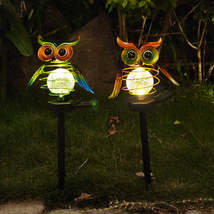 Solar Owl Lawn Lamp Outdoor Waterproof LED Garden Pathway Lighting Night Light E - £42.71 GBP