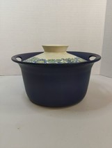 Figgjo Lotte Turi Design Norway Covered Casserole Dish 1 qt Retro Blue Floral  - £29.88 GBP