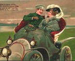 Automobile Romance The Thrill Of a Kiss Embossed DB Postcard D11 - $14.22