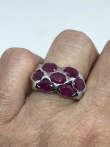 Vintage Ruby Ring 925 Sterling Silver Size 8 - £104.51 GBP