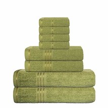 George &amp; Jimmy 100% Cotton 8 Piece Luxury Towel Set 550 GSM 2 ply with 2 Bath To - £34.83 GBP