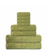 George &amp; Jimmy 100% Cotton 8 Piece Luxury Towel Set 550 GSM 2 ply with 2... - £35.33 GBP