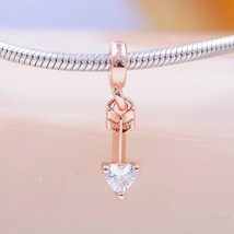 2023 Me Collection Rose gold ME An arrow through the heart mini Dangle Charm  - £6.14 GBP
