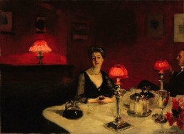 John Singer Sargent A Dinner Table at Night Oil Painting Giclee Print Canvas - £8.85 GBP+