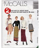 McCall&#39;s 90142001 Misses&#39; Mock Wrap Skirt; Size D 12-14-16 - £5.32 GBP