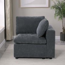 Grey Chenille Sectional Sofa with Right Armchair - $276.99