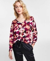 MSRP $69 Bar III Abstract Floral-Print Top Size XS - £7.78 GBP