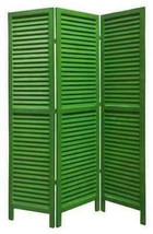 Screen Gems SG-237 GREEN 3 Panel Shutter Room Divider - £194.67 GBP