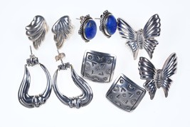 5 Pairs of Southwestern sterling earrings - $163.35