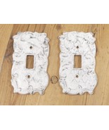 2 Light Switch Plate Covers Cast Iron Vintage Looking Antique Distressed... - $22.99