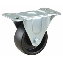 Nsf-Listed Plate Caster,3&quot; Wheel Dia.,210 Lb.,Black - £14.93 GBP