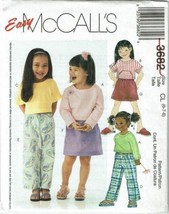 McCalls Sewing Pattern 3682 Childs Top Pants Skirt Size 6-8 - £7.16 GBP