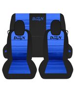 Front &amp; Rear Car seat covers fits Chevy Camaro 10-15 Black Blue customiz... - $256.99