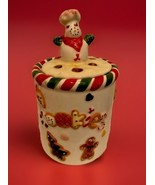 Vintage K&#39;s Collection Holiday Christmas Mini Cookie Treat Candy Jar Cer... - $379.77 MXN