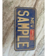 Vintage 1971 NV SAMPLE License Plate Nevada Lic 1971 Blue White - €21,39 EUR