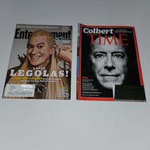 2 Stephen Colbert Magazine Lot Time 2015 Entertainment Weekly 1342 Legolas AS IS - $11.83