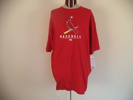 Men&#39;s Red Majestic Baseball Tee Shirt. 2XL. Short Sleeve. 100% Cotton. - £11.05 GBP