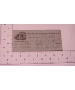 Vintage First National Bank Check April 20 1950  - £3.77 GBP