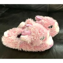 Build a Bear Slippers GIrls Size Large 4 5 pink Sparkle Bunny Rabbit Sli... - £11.67 GBP