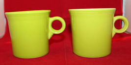 Fiesta Chartreuse HLC Homer Laughlin Coffee Mug Cups Light Green Set of 2 USA  - £28.46 GBP