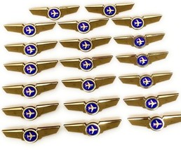 20 Airlines Wings Airplane Pilot Costume Badges Pins - £31.63 GBP