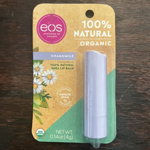 EOS Chamomile Natural Organic Lip Balm Stick With Shea Size 0.14 Fl Oz - £5.27 GBP