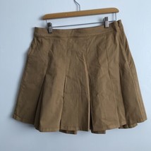 J Crew Womens Skirt 10 Tall Khaki Chino Mini Short Pleated School Girl T... - $26.72