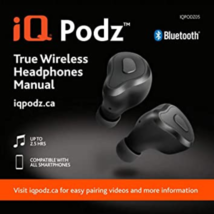 iQ Podz True Wireless Earbuds In Ear Headphones Bluetooth for All Smartphones - £19.58 GBP