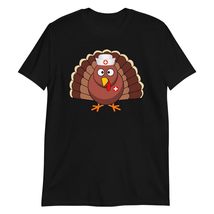 Turkey Nurse Unisex T-Shirt | Thanksgiving Nursing T-Shirt Black - £14.58 GBP+