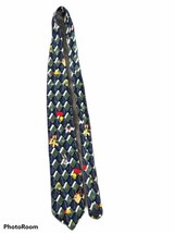 Looney Tunes Mens Novelty Necktie Black Tie Bugs Daffy Rare Fun Necktie - $13.77