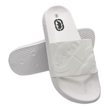 Nwt Ecko Unltd. Msrp $36.99 Men&#39;s 3D Logo White Slip On Slides Sandals Size 8 - £14.34 GBP