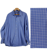 Peter Millar Button Up Shirt Size 2XL XXL Mens Blue Houndstooth Print Pr... - $68.98 CAD