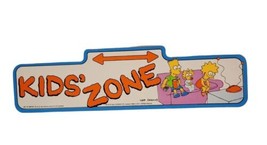 Vintage 1990 The Simpsons Kids Zone Sign Wall Hanging EUC w/ Original St... - $14.84