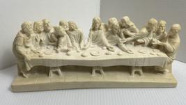 Sculpture Last Supper Jesus Disciples Da Vinci Heavy ArtMark  Figurine Italy Vtg - £20.54 GBP