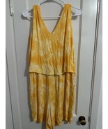 Lane Bryant LIVI Marble Yellow Pocketed Romper Size 14/16 - $39.99