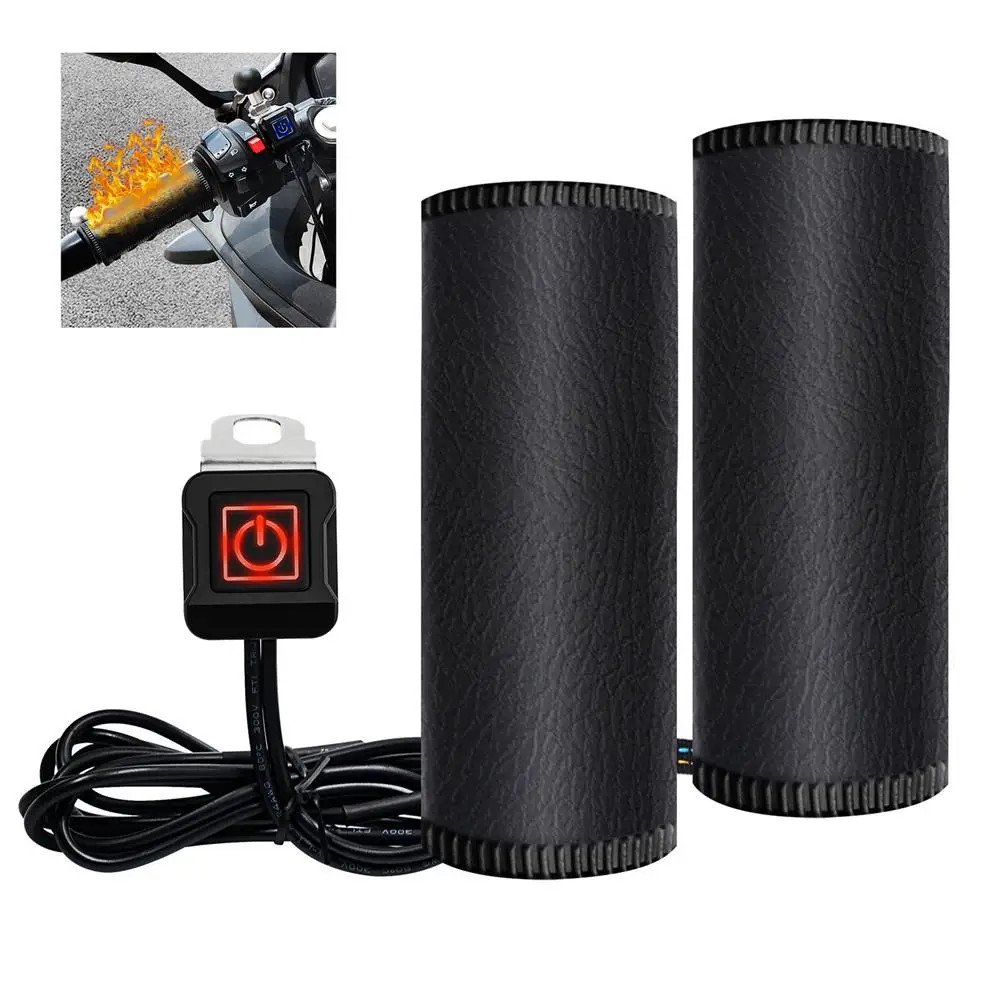 R heated grip covers with 5 speed universal motorcycle 12v electic heating handle cover thumb200
