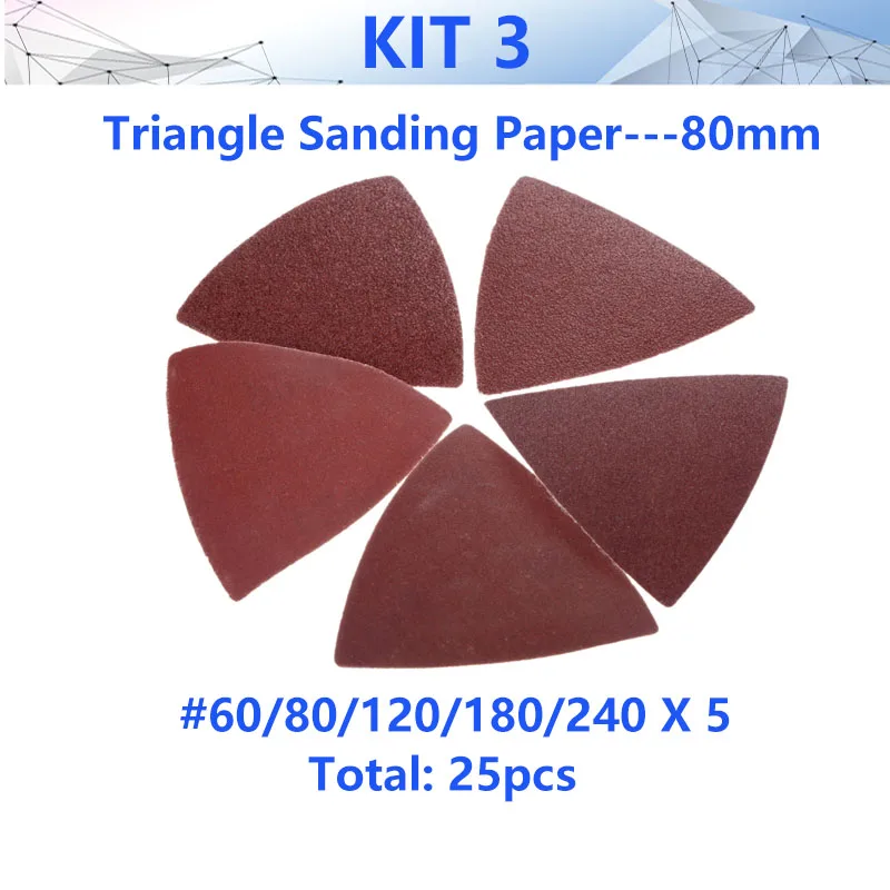 NEWONE Finger/Triangle Sanding paper 60/80/120/180/240 grit for oscillating tool - £130.61 GBP