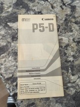 Vintage Canon P5-D Electronic Calculator Instructions Only - £3.94 GBP
